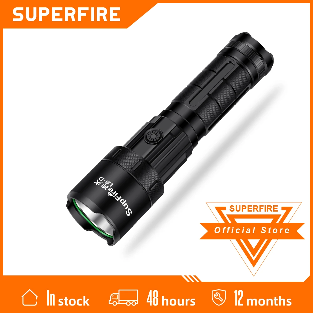 

[Crazy Discount] SUPERFIRE L6-D MINI Super Bright LED flashlight USB Rechargeable Waterproof Camping Fishing Portable Torch