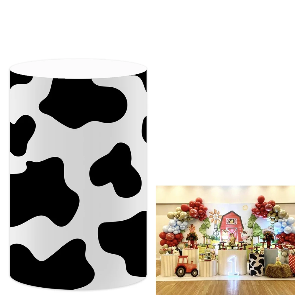 

Красочный чехол-цилиндр с рисунком коровы на ферме для вечеринок в день рождения, свадьбы и детского душа