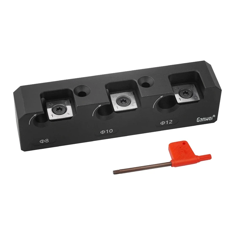 

Ganwei Carbide Turning Tools Parts For Lathe, 8Mm 10Mm 12Mm Woodworking Doweling Maker Wooden Dowel Rods With 3 Carbide Blades