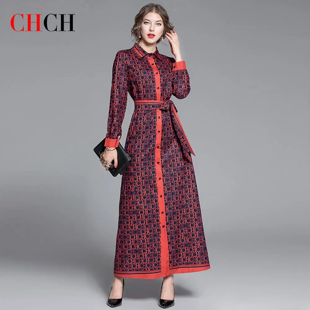 CHCH Printed Dress Women's 2023 Retro Elegant Formal Ball Dress Design dresses Women's Beach Dress Long Sleeve Summer Dress -Se836188e2def4a39a27d528e315c93f4Z