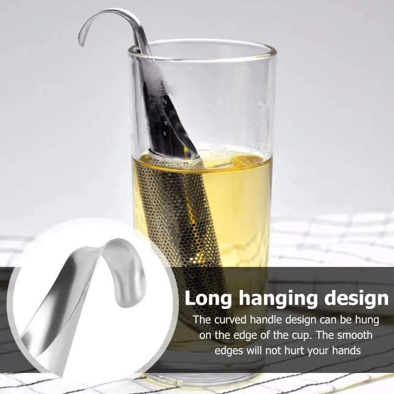 Портативный чайный сервиз из нержавеющей стали с заваркой и длинной ручкой