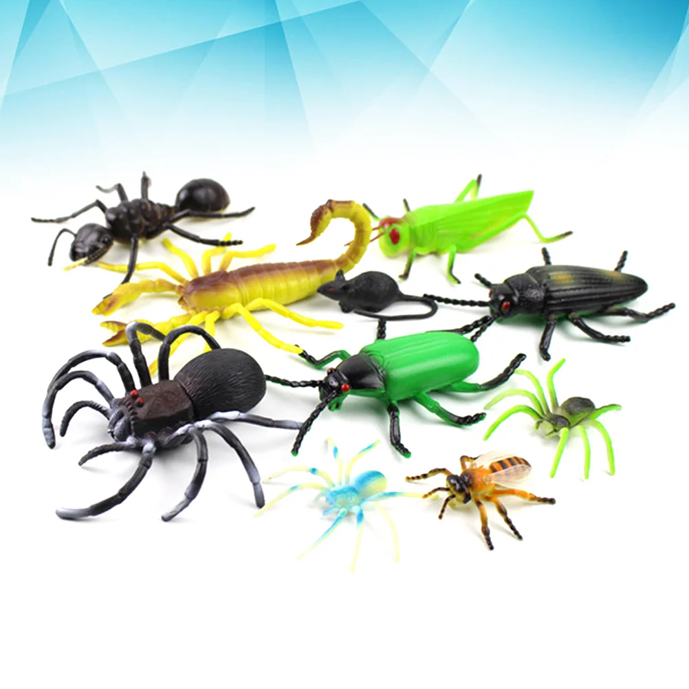 

10Pcs Animal Toys Educational Resource High Simulation Reallistic Insects Figures (Random Pattern)