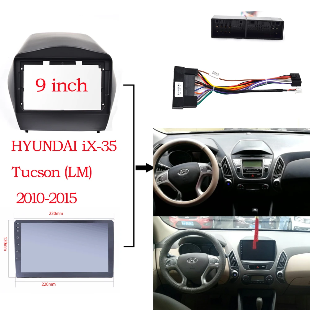 

Радиоприемник для HYUNDAI TUCSON IX35 2010 10,1 дюйма, стерео, GPS, DVD-плеер, Установочная панель, комплект для объемной отделки приборной панели, аудио обо...