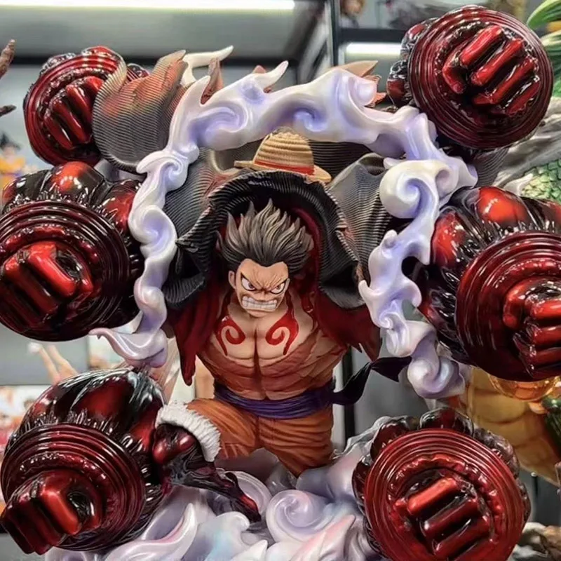 Luffy One Piece фигурка Gear 4 Monkey D. Luffy экшн-фигурки, картина неба, Аниме ПВХ Коллекционная статуя, модель, орнамент, игрушки, подарки