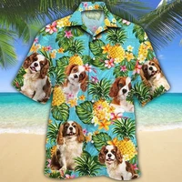 cavalier king charles spaniel pineapple 3d all over printed hawaiian shirt mens for womens harajuku casual shirt unisex