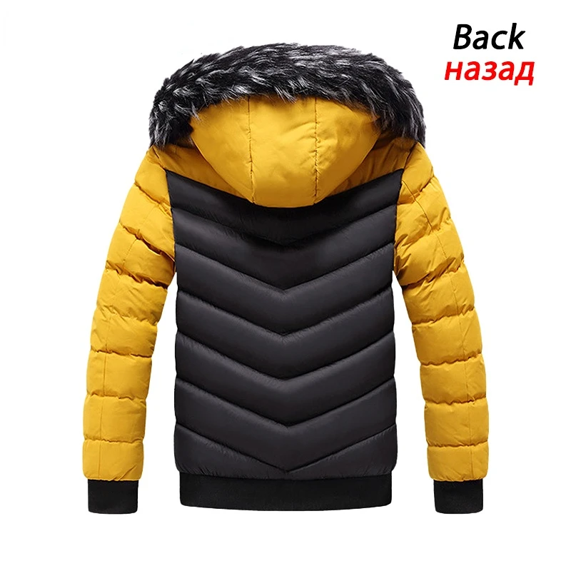 Winter Jacket Men 2022 Fur Collar Hooded Thick Warm Cotton Outwear Man Patchwork Parka and Coats Windbreaker Parkas Male M-5XL