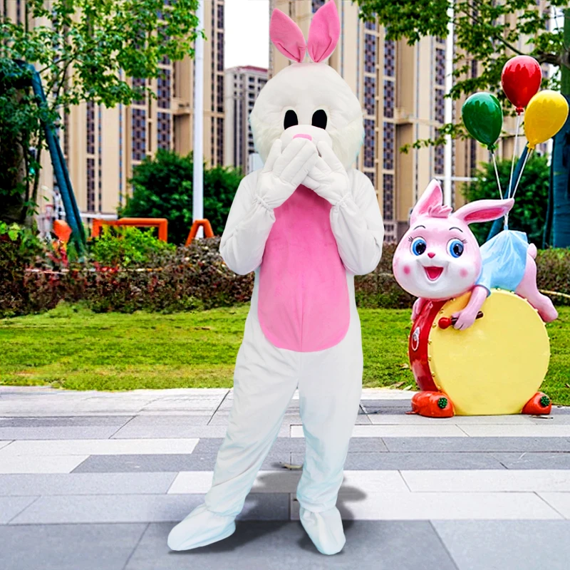 Косплей Пасхальный кролик мультфильм костюм талисмана реклама церемония день