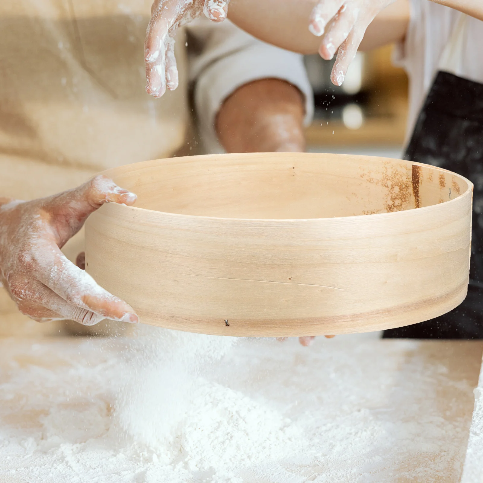 

Pasta Colander Garden Sieve Food Strainers Spoon Baking Sifter Stainless Kitchen Sifting Tools Round