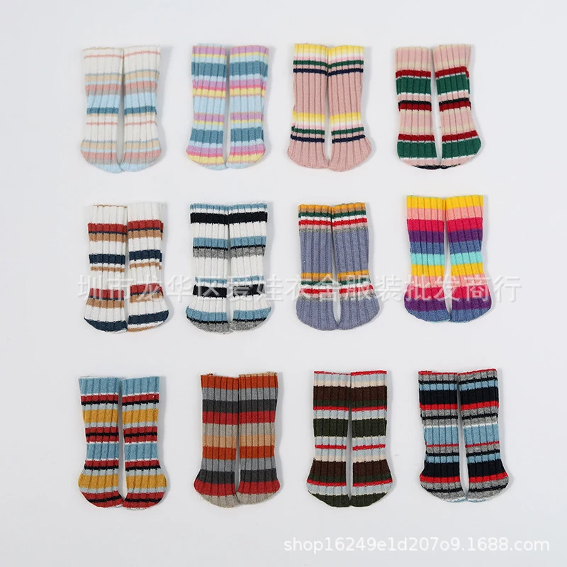 

HOUZIWA 5Pairs/Lot Striped Socks For 1/6 Dolls Yosd, 30CM BJD Dolls