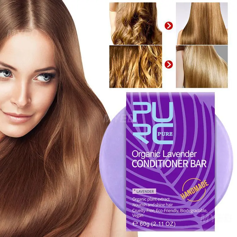 

1 шт., органический Лавандовый шампунь, мыло, 100% чистый и веганский ручной работы, холоднообработанный шампунь для волос без химических веществ или консервантов TSLM1
