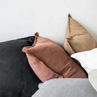 japan style square cotton linen art cushion cover home decorative plain sofa car ins 2022 pillowcase cover decor
