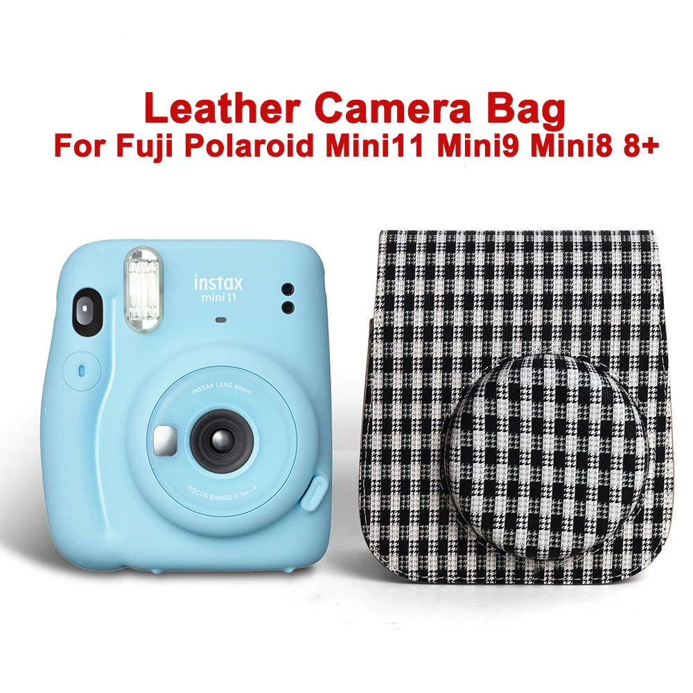 

Кожаная сумка для камеры Fuji Polaroid Mini11 Mini9 Mini8 8 + защитный чехол для камеры мгновенной проверки Наплечная Сумка чехол для камеры
