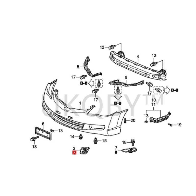 Передняя противотуманная панель 71104SNB000 71109SNB000 подходит для Ho nd a Siming передняя