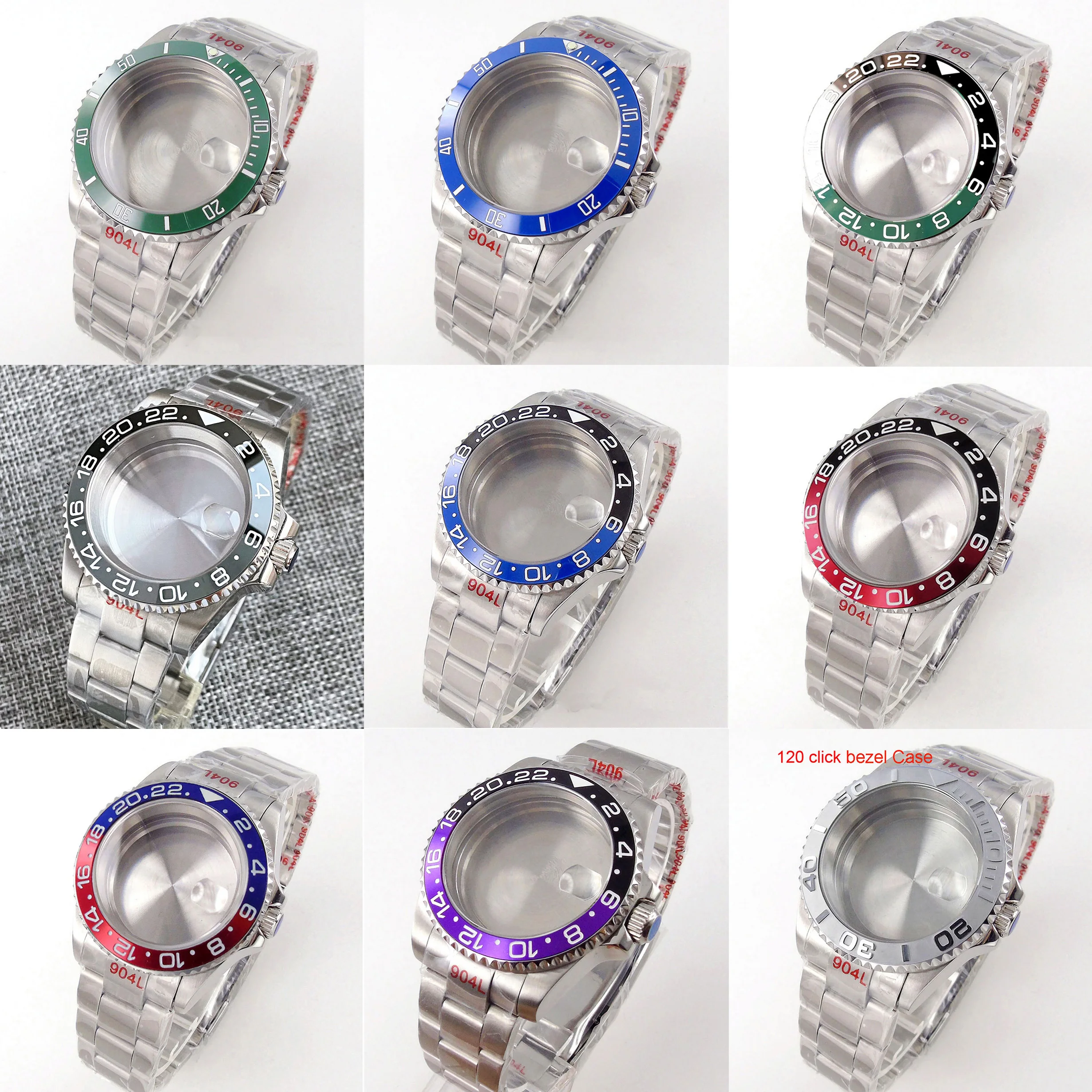 Водонепроницаемый корпус часов 200 м 40 мм подходит для NH35A NH34 ETA 2824 PT5000 стальной