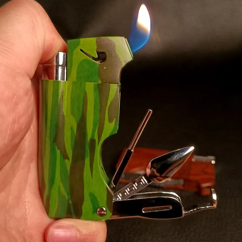 New Torch Turbo Pipe Lighter Butane Gas Tobacco Cigar Lighters Folding Pipe Tool Fire Windproof Multifunction Lighter