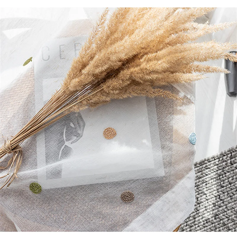 Шторы с вышивкой для гостиной прозрачные Занавески в горошек детской спальни