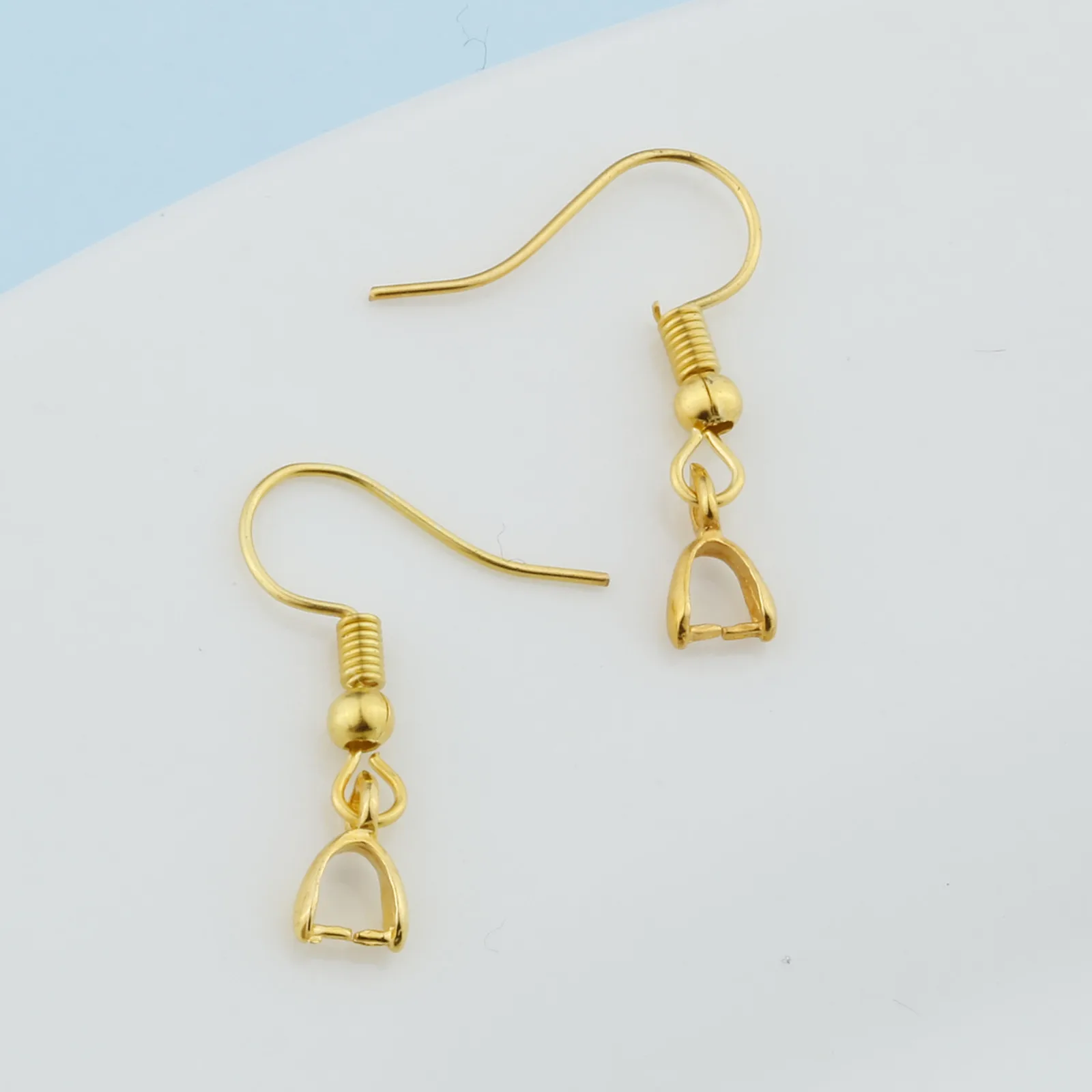 Серьги-гвоздики с зажимами серебристые/золотистые/медные зажимы для ювелирных