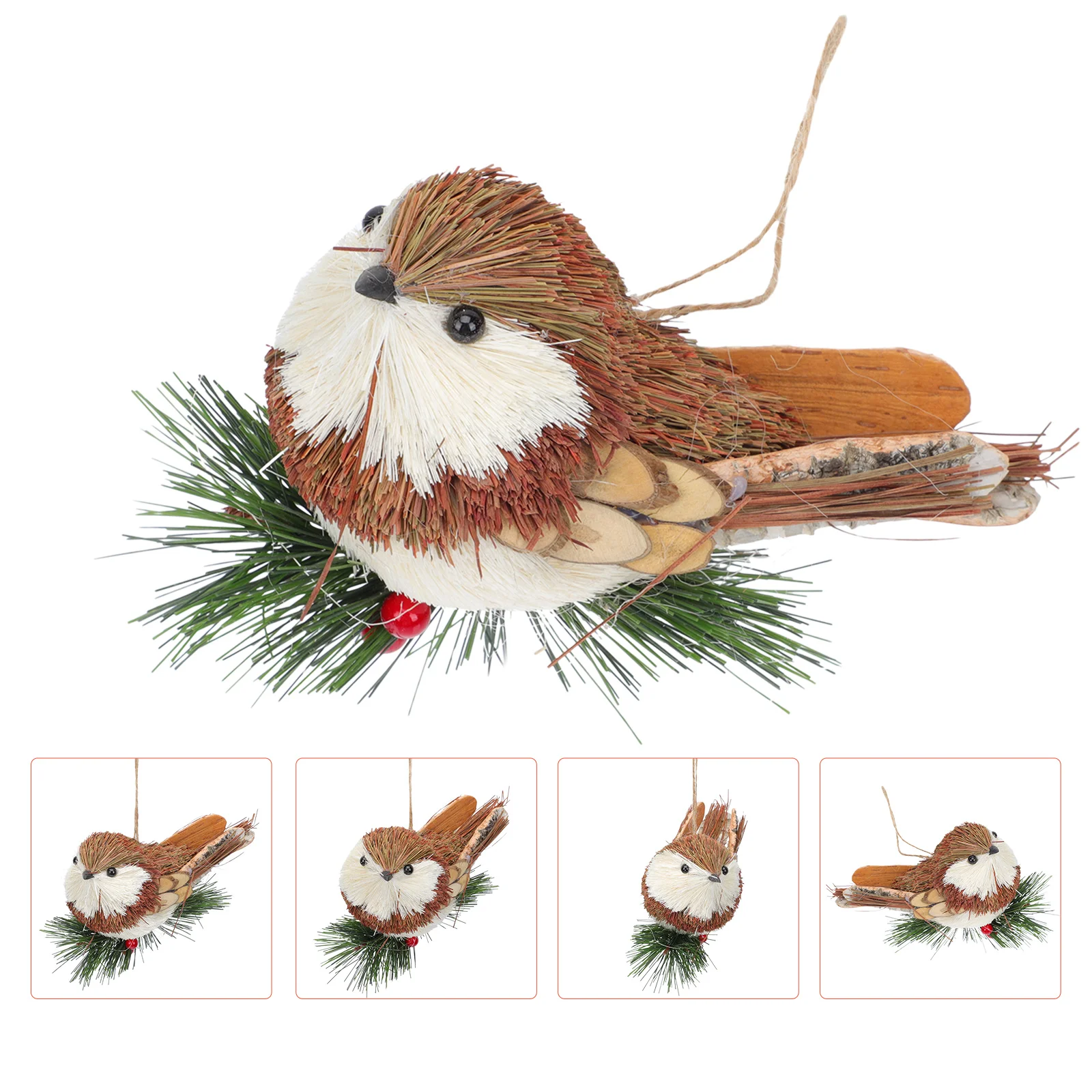 

1pc Bird Model Ornament Artificial Bird Hanging Pendant Garden Decor