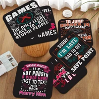 nordic gaming gamer quotes art art stool pad patio home kitchen office chair seat cushion pads sofa seat 40x40cm stool seat mat