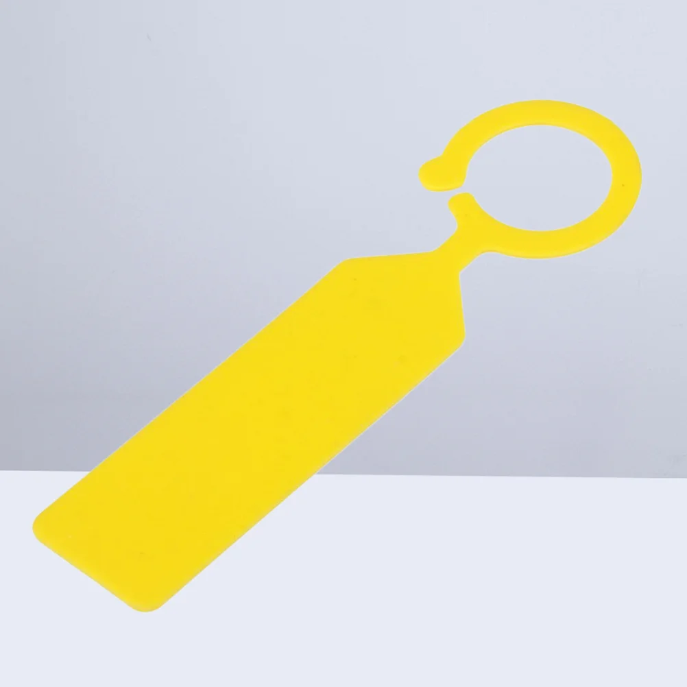 

120 Pcs Reusable Plastic Bottle Tags Buckle Gardening Label label(Yellow)