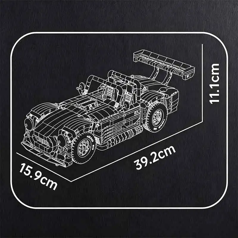 Фото Mould King 13215 Синий спортивный автомобиль из строительных блоков, модель автомобиля с дистанционным управлением, образовательная игрушка для самостоятельной сборки для любителей коллекционирования. №4