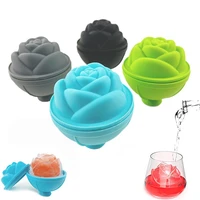 3d rose silicone creative ice cube mold tray with lid ice cube kitchen gadgets household supplies
