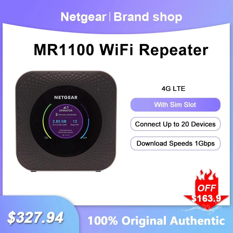 Unlocked Netgear Nighthawk M1 MR1100 WiFi Repeater 4G Router