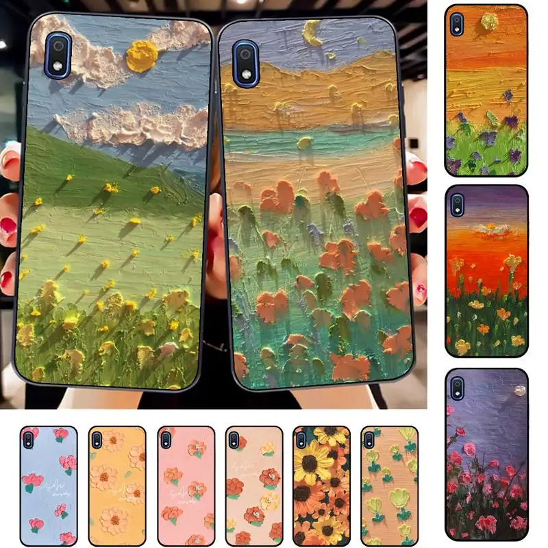 

Retro sweet summer oil painting flower Phone Case for Samsung A51 01 50 71 21S 70 31 40 30 10 20 S E 11 91 A7 A8 2018