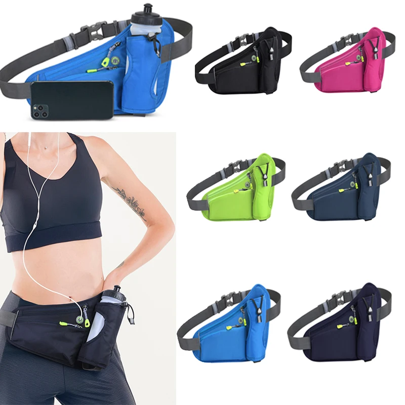 

Running Waist Bags Water Bottle Holder Outdoor Camping Hiking Fitness Men Women Bicycle Cycling Belt Sports Fanny Packs