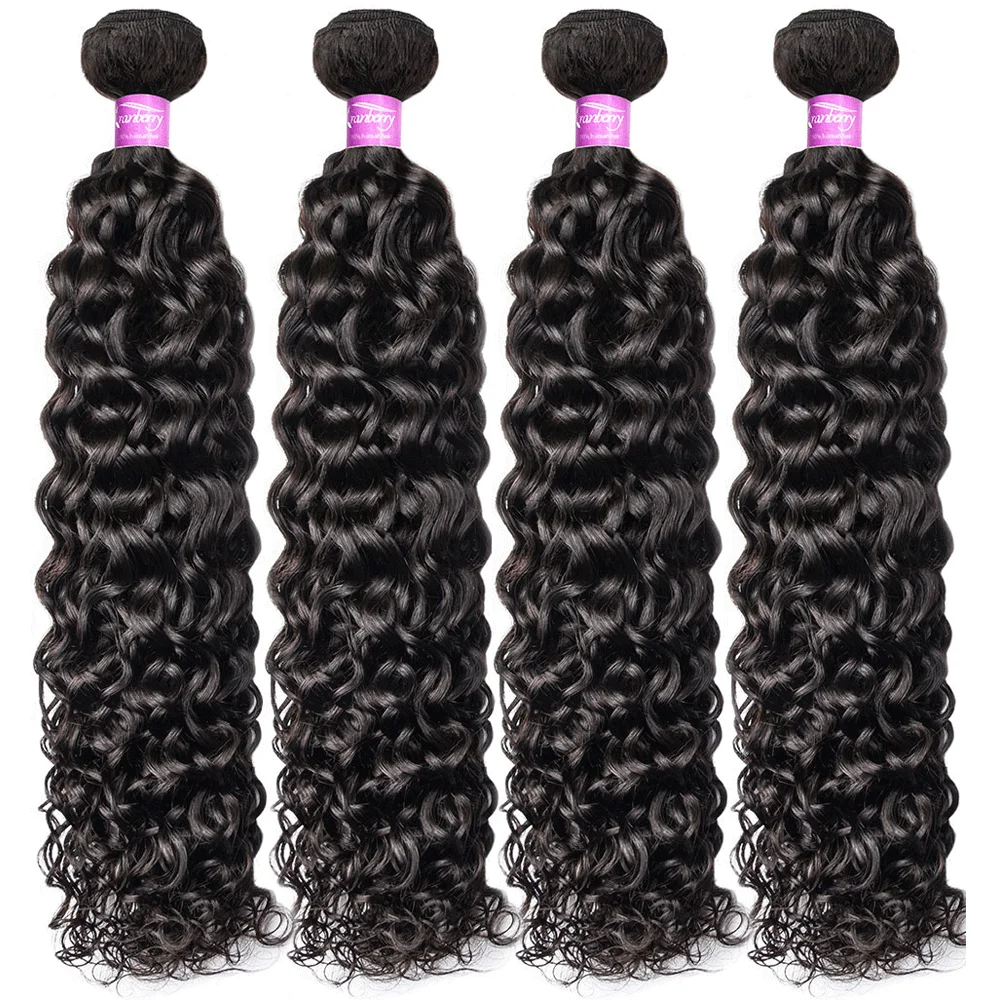 

Cranberry Hair Wet And Wavy Water Wave Bundles Natural Curly Wave Brazilian Hair Weave Bundles 100% Remy Human Hair Extensions