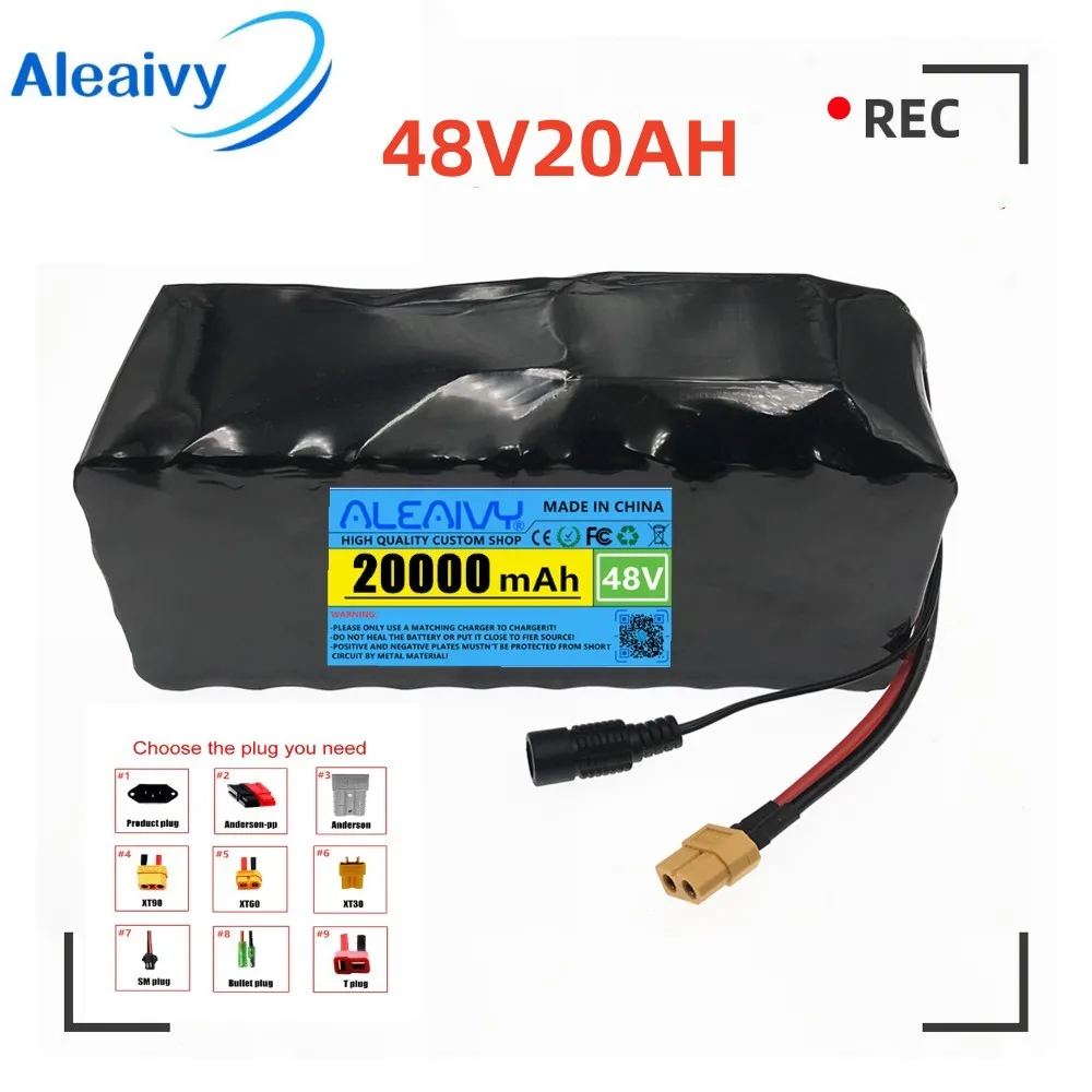 

Литий-ионный аккумулятор 48V20Ah 1000w 13S3P 18650, супердлинный для электрического велосипеда, скутера 54,6 в, с разрядом BMS + зарядным устройством