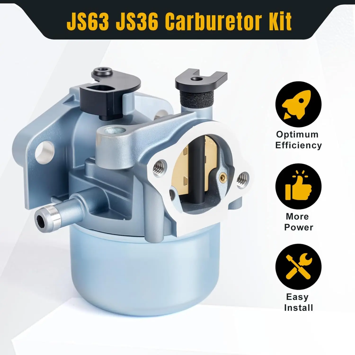Фото Карбюратор JS36 для газонокосилки John Deere JS26 JS30 JS60 JS20 JS25 JS28 JM26 JM36 JS38 JA60 21 дюймов 22 дюйма с двигателем 190CC 6,75 л.с. №3