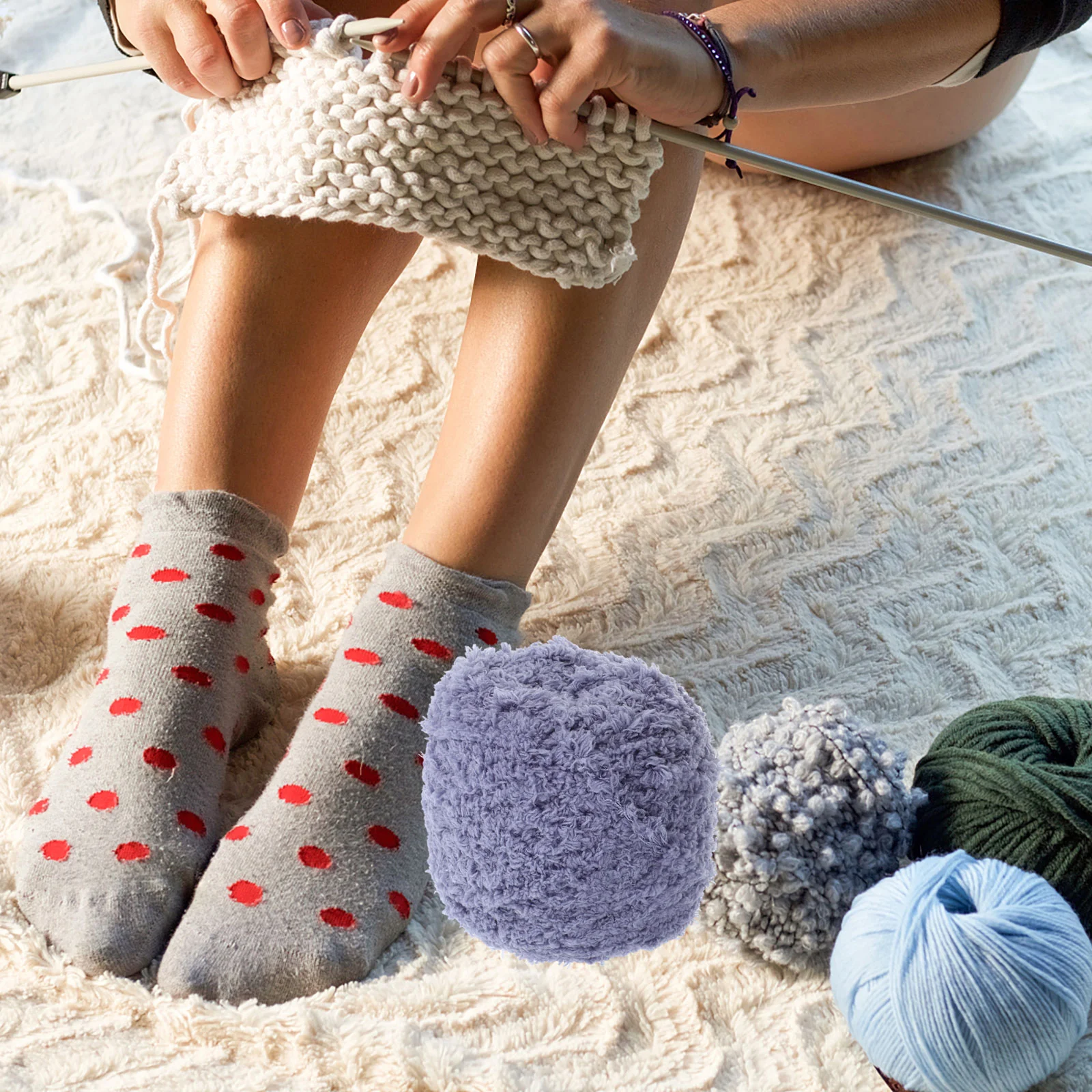 Шерстяной шар материал для вязания массивная пряжа крючком уютные одеяла серый