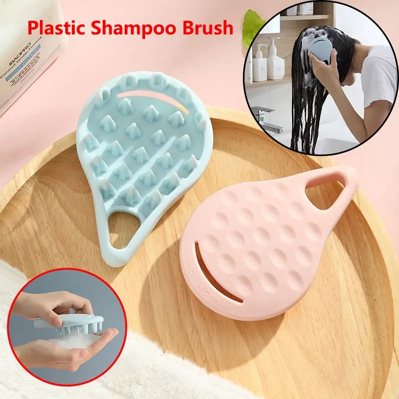 

1pc Hair Scalp Massager Shampoo Brush Soft Plastic Shampoo Brush Massage Shampoo Brush Clean Scalp Bath Comb Scalp Bathroom Tool