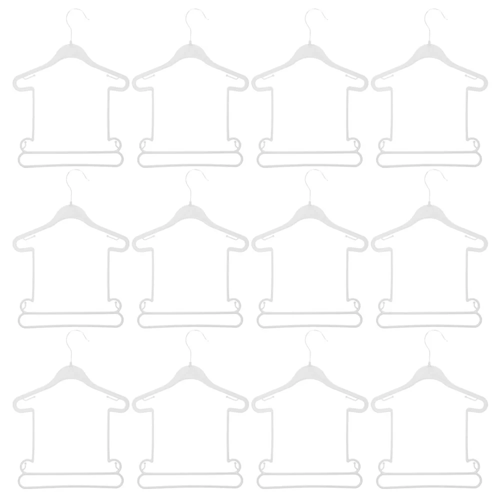 12 шт. детские вешалки детский костюм шкаф сиамский белый пластик для детей