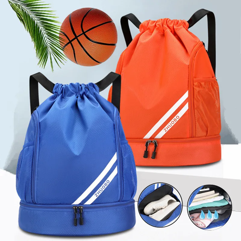 

Gym Backpack Men Sports Weekend Male Drawstring Ball Packing Fitness Accessories Basketball Bolsas For Shoes Women's Travel Bag