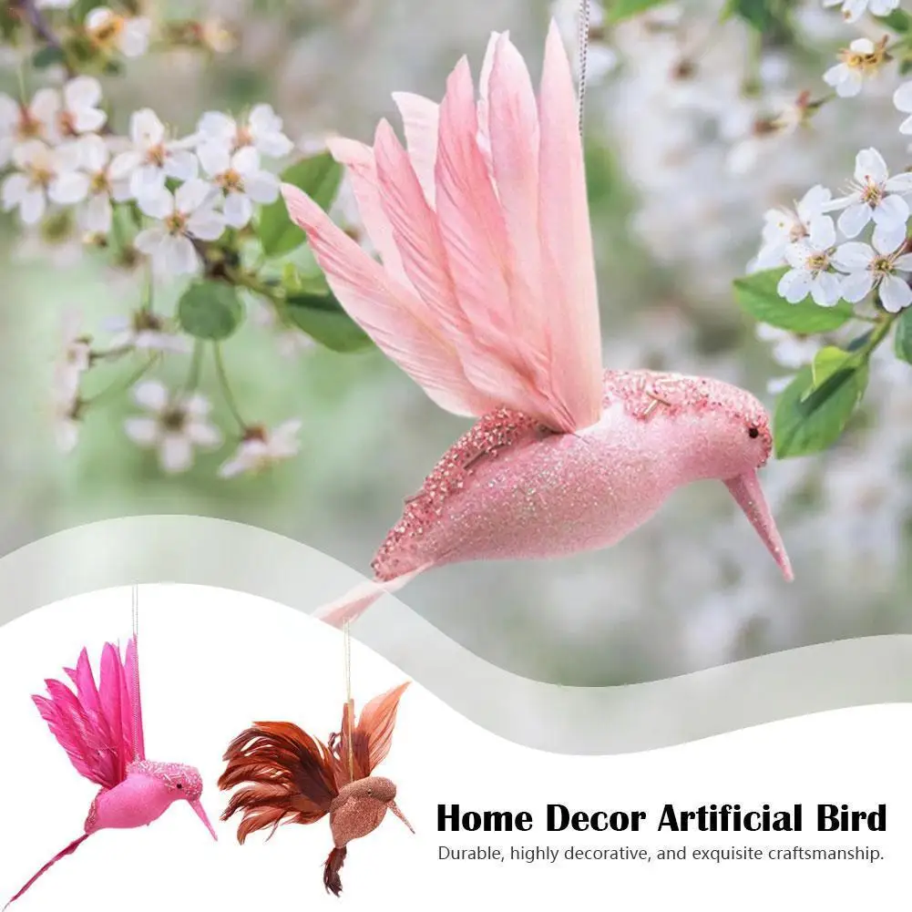 1PC Artificial Birds Simulation Feather Pigeon Birds Room Wedding Christmas Home Party Decor Ornaments Pendant Tree Living B1D4