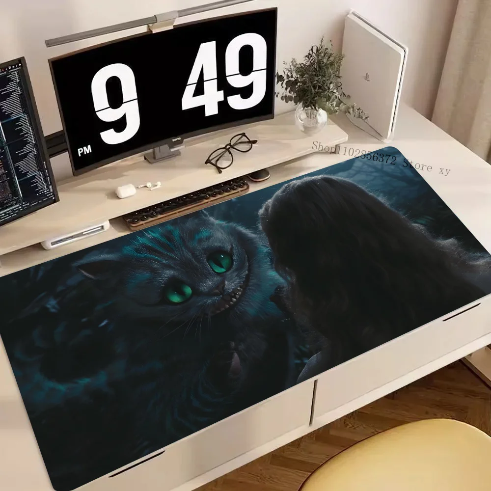 C-Cheshire Cat Alice In Wonderland Mousepad Non-slip Mouse Pad Suitable For Office Computers Laptops E-sports Game Desk Mats XXL