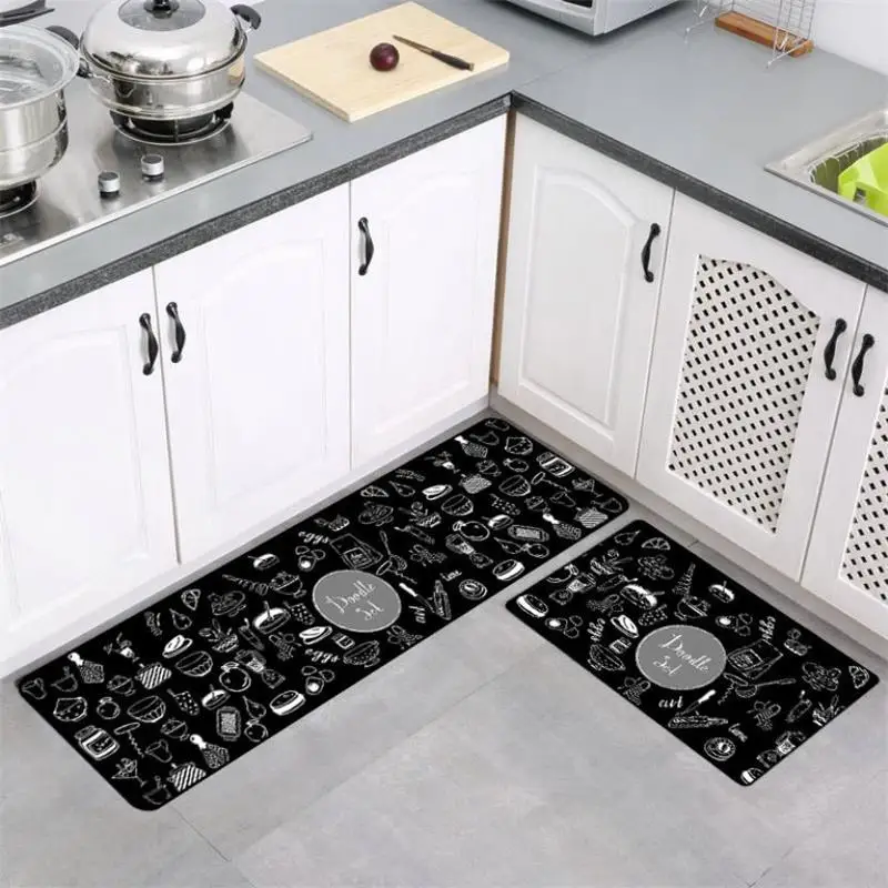 

Modern Kitchen Mat Ethnic Style Long Strip Entrance Doormat Bedroom Floor Mat Hallway Area Carpet Anti-Slip Water Absorbent Rugs