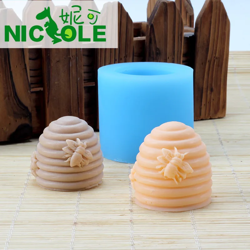 

3d Beehive Silicone Candle Mold Diy Honeycomb Aroma Plaster Soap Cake Baking Mould Candle Making Supplies Home Art Decoration