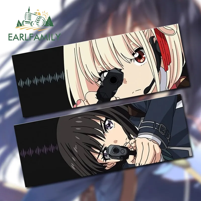 

EARLFAMILY 13 см x 4,5 см для Lycoris отдача автомобильные наклейки граффити аниме забавная наклейка на лобовое стекло для ноутбука водостойкая