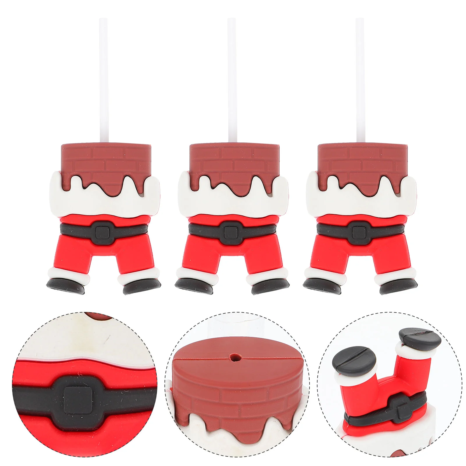

10pcs Santa Christmas Dessert Insert Topper for Festival Cake