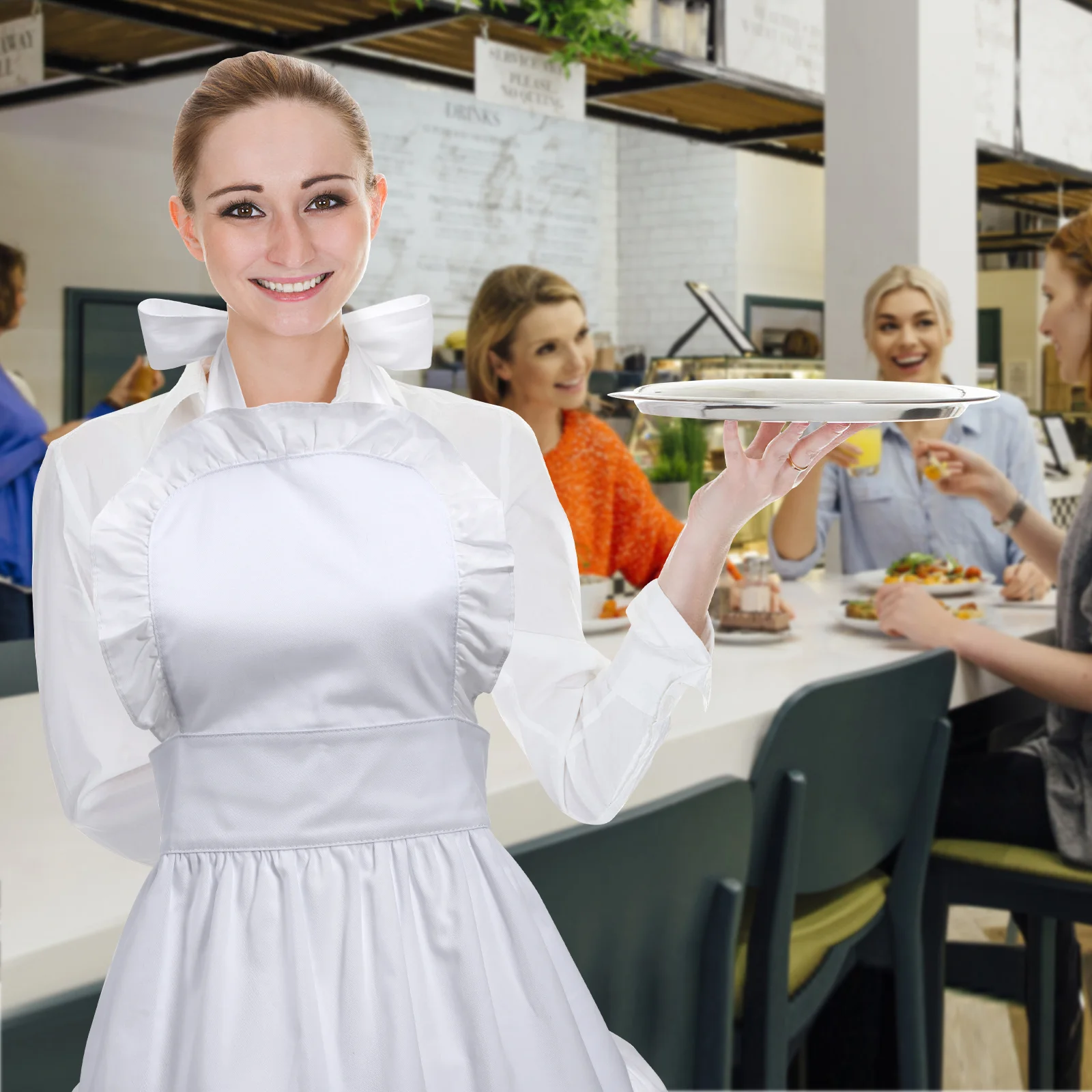 Кухонный белый фартук для взрослых нагрудник мандалы водонепроницаемое женское