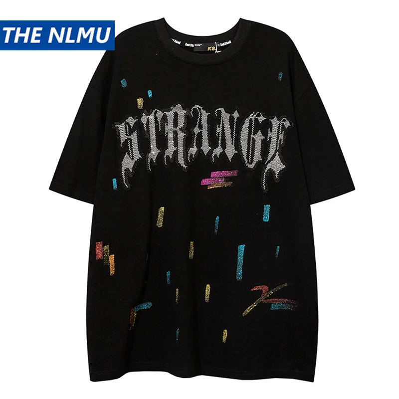 

2022 Summer Graffit T-Shirt Men Hip Hop Letter Streetwear Short Sleeve Tshirt Harajuku Cotton Casual Tops Tees Oversized