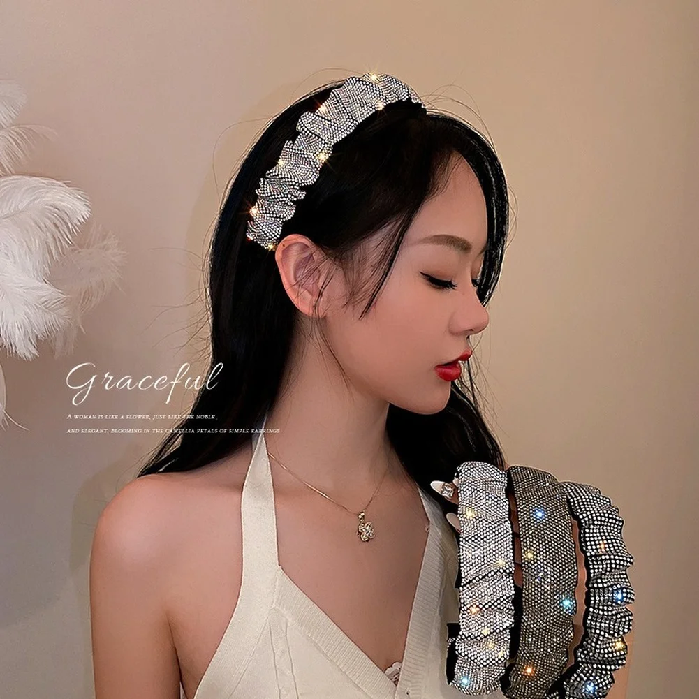 

Crepe Colorful Rhinestone Hairbands New Party Headwear Women Vintage Hair Accessories Mo Dao Zu Shi Mega Hair Cabelo Humano