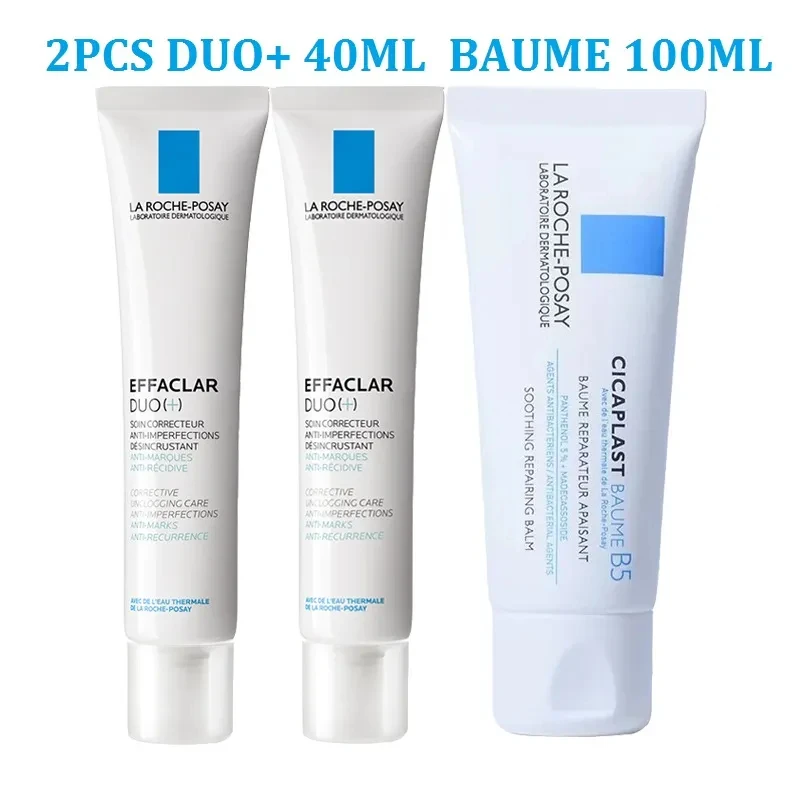

3pcs La Roche Posay Effaclar Duo Whitening Acne Removal Cream Acne Spots Oil Kmilk Control Acne Moisturizing Cream Face Care40ML