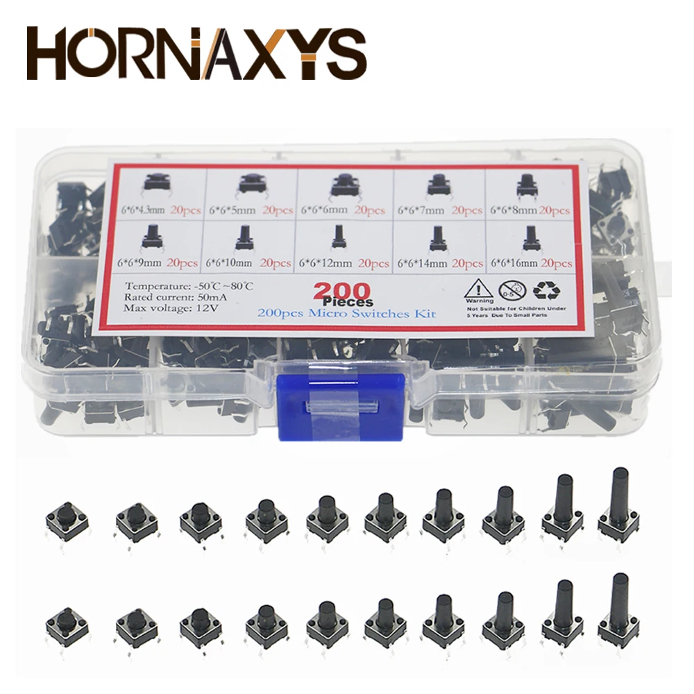 

200 шт./коробка, набор для рисоварки, 6*6*5/6/8/10/12/16 мм