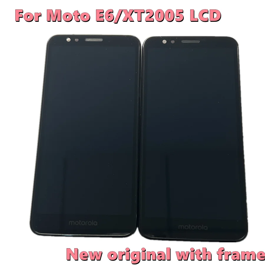 ЖК-дисплей для Motorola E6 XT2005, сенсорный экран с дигитайзером в сборе, ЖК-дисплей для Moto E6 xt2005, ЖК-дисплей с рамкой, оригинал