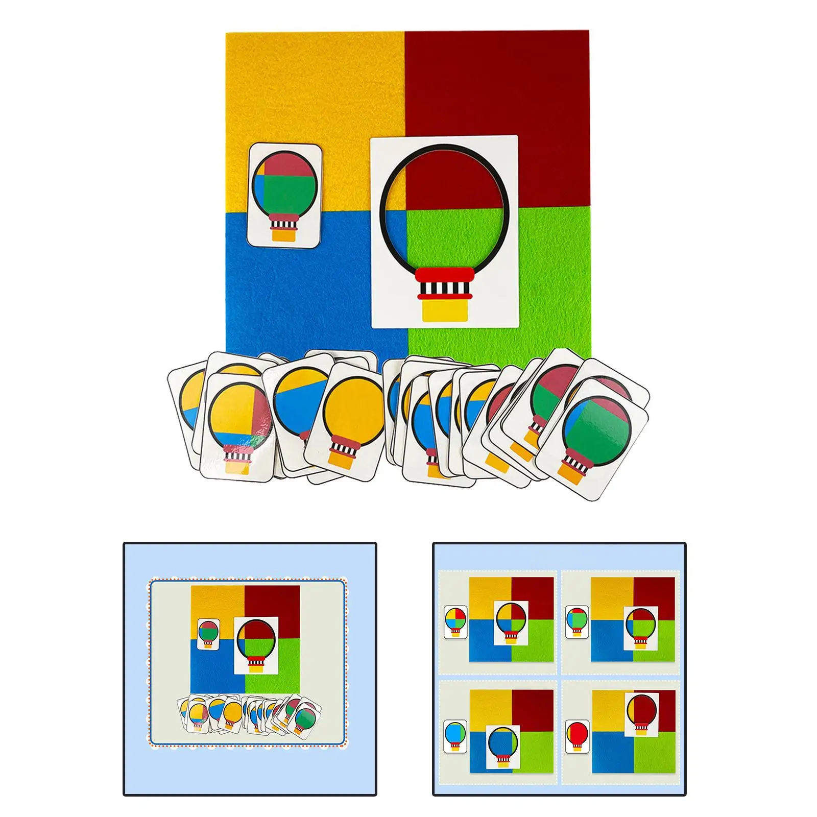 

Игра-головоломка Монтессори в форме и цвете с 27 карточками, образовательная сортировка