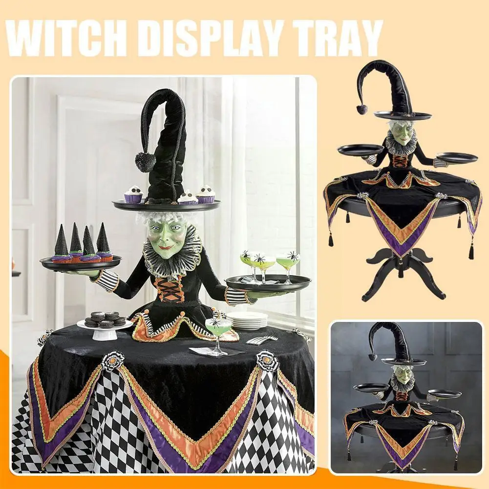 

Настольная скатерть с ведьмой на Хэллоуин, столовая скатерть с арлекином, подставка для ведьмы на Хэллоуин, украшение для дома, кекс C2K5